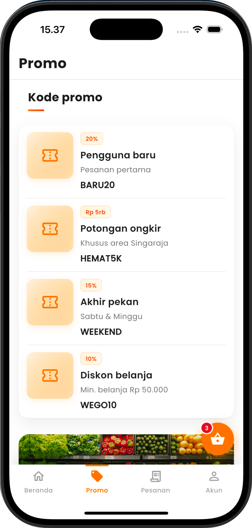 Promo dan kode voucher di Mlanjoo